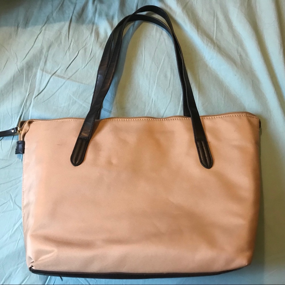 Tan Computer Tote